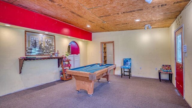 123 Hickory Rd, Hardy, AR 72542 - game room with pool table, recessed lighting, and carpet flooring