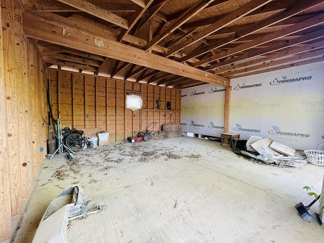 misc room featuring a garage