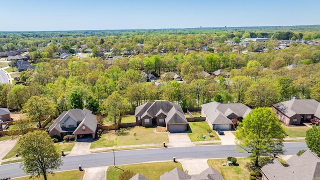 aerial view with a residential view