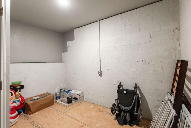 8908 Stillwater Rd, Sherwood, AR 72120 - basement featuring concrete block wall