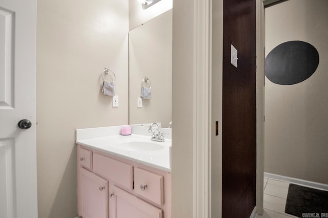 bathroom featuring vanity and tile patterned floors