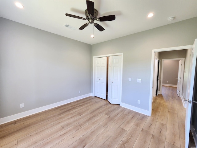 290 Walker St, Higginson, AR 72068 - unfurnished bedroom featuring light wood-type flooring, baseboards, and visible vents
