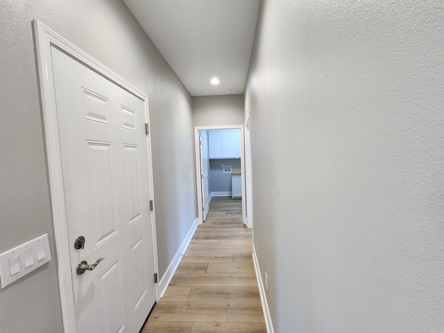 290 Walker St, Higginson, AR 72068 - corridor with recessed lighting, light wood-style floors, and baseboards