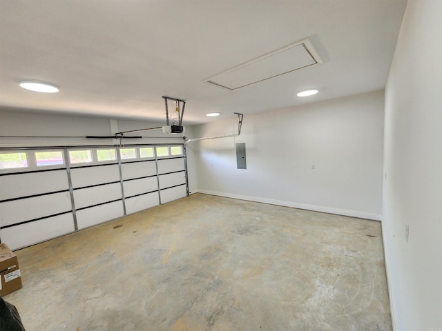 290 Walker St, Higginson, AR 72068 - garage featuring electric panel and a garage door opener