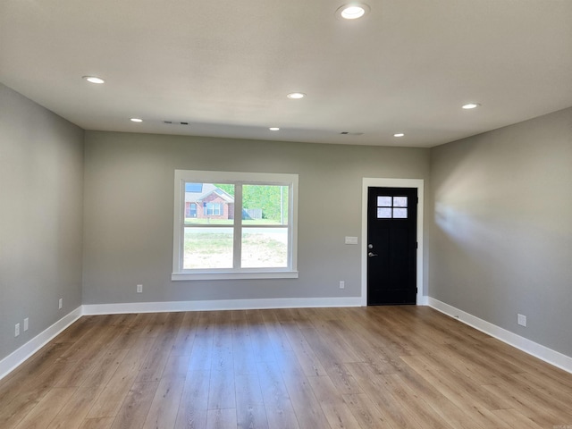 290 Walker St, Higginson, AR 72068 - foyer featuring visible vents, baseboards, wood finished floors, and recessed lighting