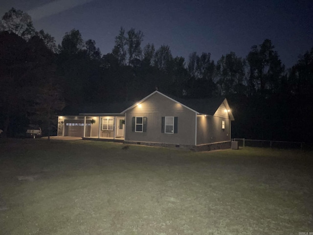 20 Pure Country Rd, Greers Ferry, AR 72067 - ranch-style house featuring fence, cooling unit, crawl space, and a garage