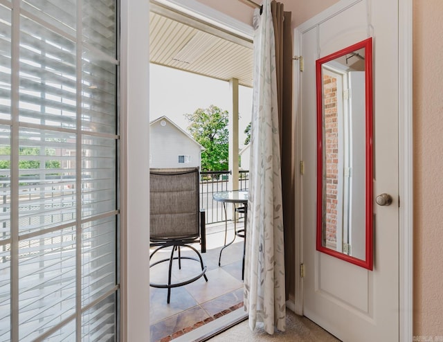 doorway with plenty of natural light