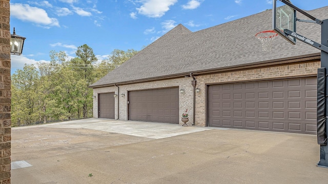 garage with driveway