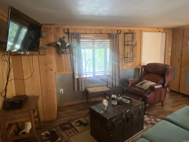 59 Easy St, Mount Ida, AR 71957 - living room with wood walls and wood finished floors