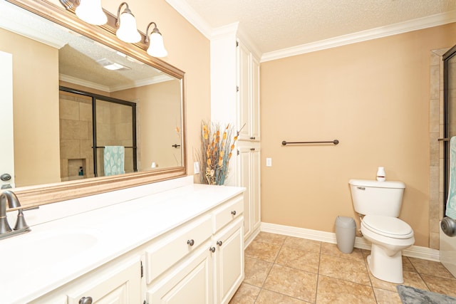 1 Azalea, Magnolia, AR 71753 - full bathroom featuring a tile shower, toilet, vanity, and a textured ceiling