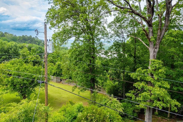 surrounding community with a wooded view