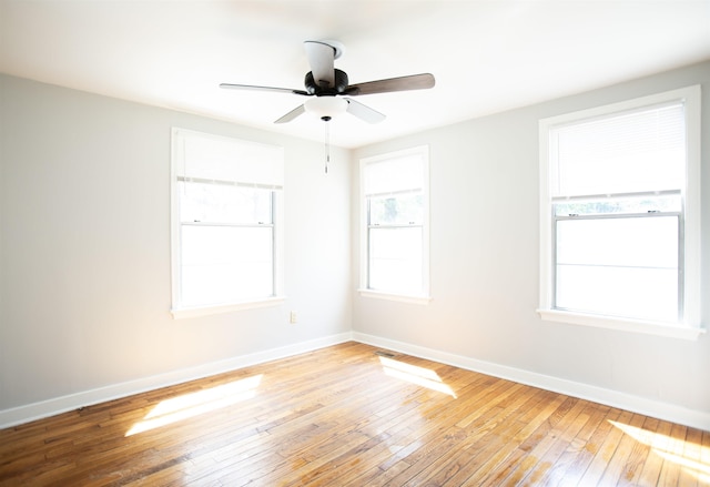 2602 S Taylor St, Little Rock, AR 72204 - spare room with light wood-style floors, a ceiling fan, and baseboards