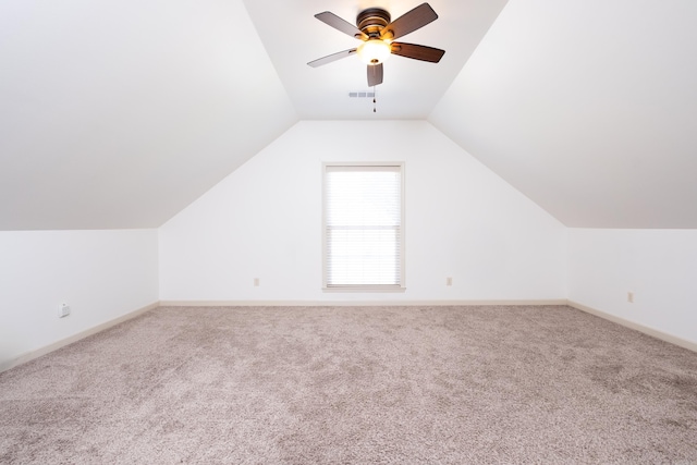 131 Hidden Valley Loop, Maumelle, AR 72113 - additional living space with baseboards, vaulted ceiling, visible vents, and carpet