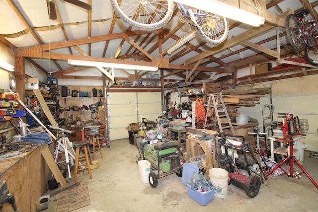 1111 Willow St, Sheridan, AR 72150 - garage featuring a workshop area