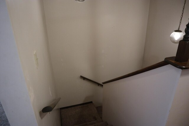 view of stairway