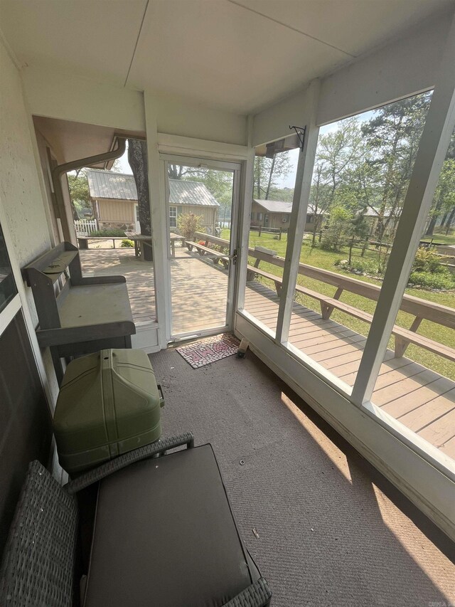view of sunroom / solarium