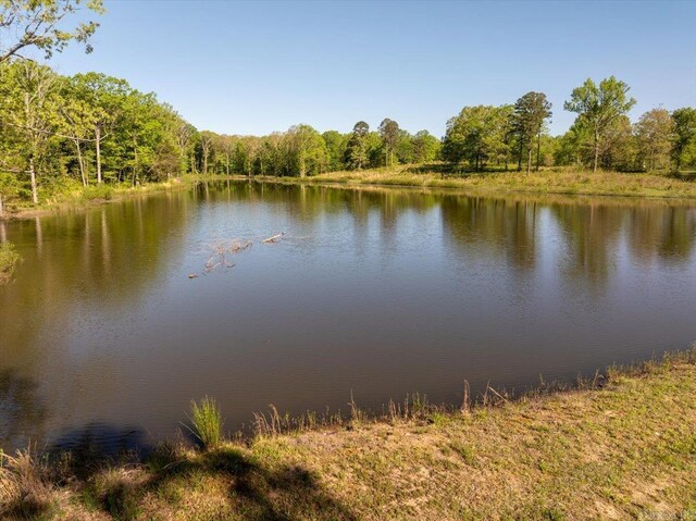 water view featuring a wooded view