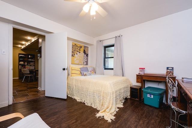 7 Sandstone Ct, Little Rock, AR 72227 - bedroom featuring baseboards, a ceiling fan, and wood finished floors