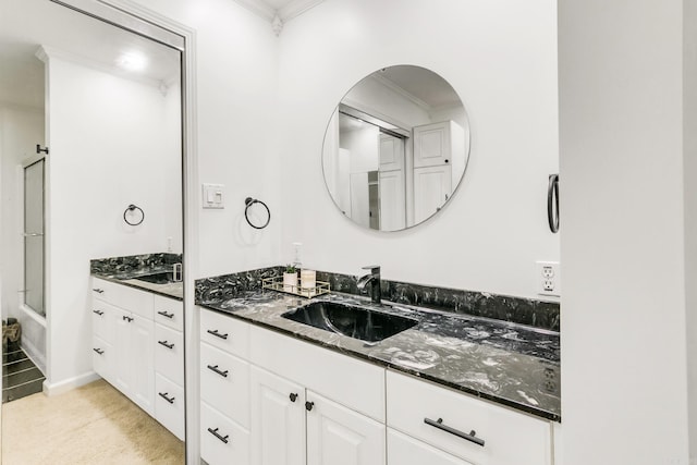 2312 Breckenridge Dr, Little Rock, AR 72227 - full bathroom with vanity and ornamental molding
