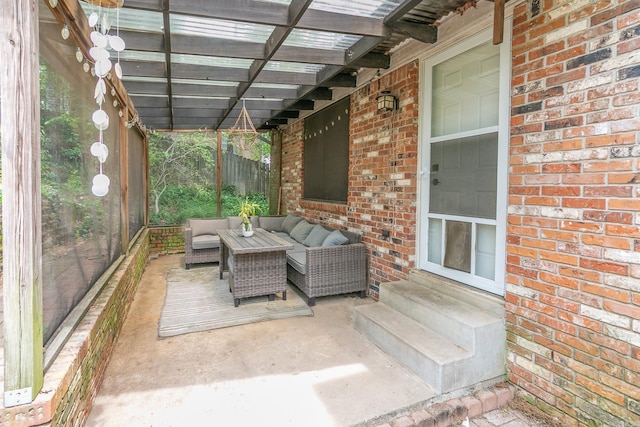 2312 Breckenridge Dr, Little Rock, AR 72227 - view of patio / terrace with entry steps and an outdoor hangout area
