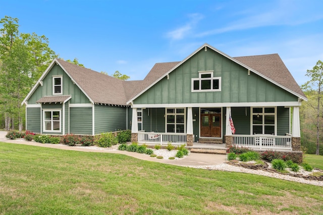 4021 W Hawk Trl, Paron, AR 72122 - craftsman-style house featuring board and batten siding, roof with shingles, and a porch