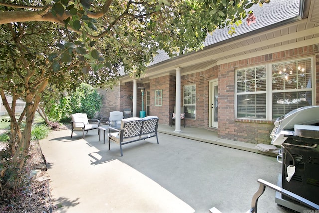 26 Shiloh S, Cabot, AR 72023 - view of patio with area for grilling and an outdoor living space
