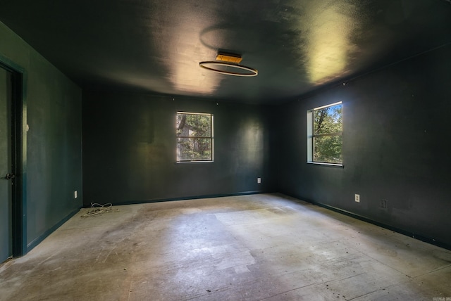 empty room with concrete floors