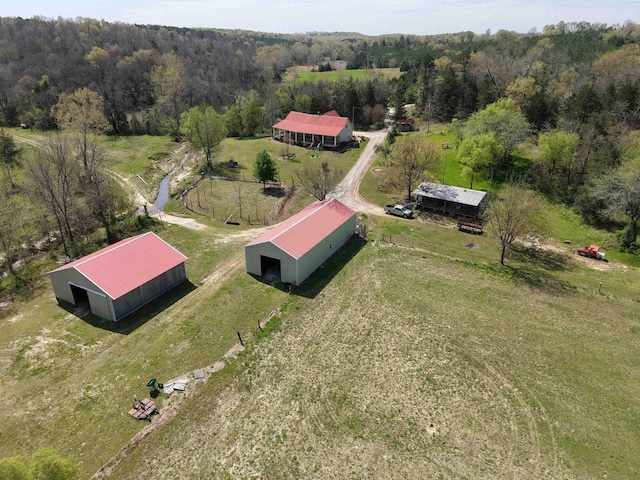 2157 Pleasant Grove Rd, Wideman, AR 72585 - aerial view with a wooded view and a rural view