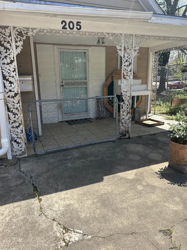 exterior space with covered porch