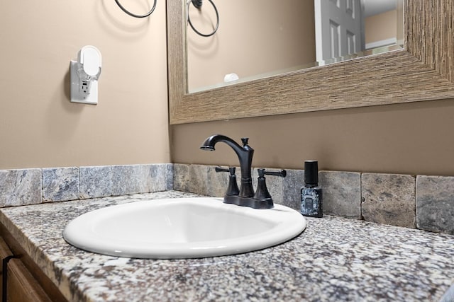 room details with vanity