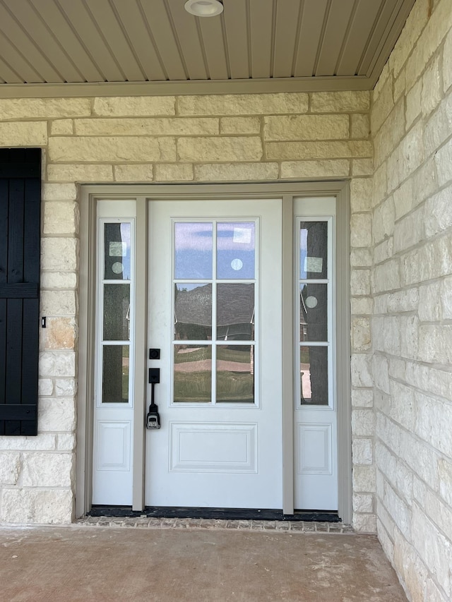 4406 Magee Dr, Texarkana, AR 71854 - property entrance with stone siding