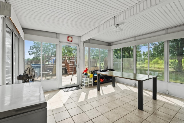 view of sunroom