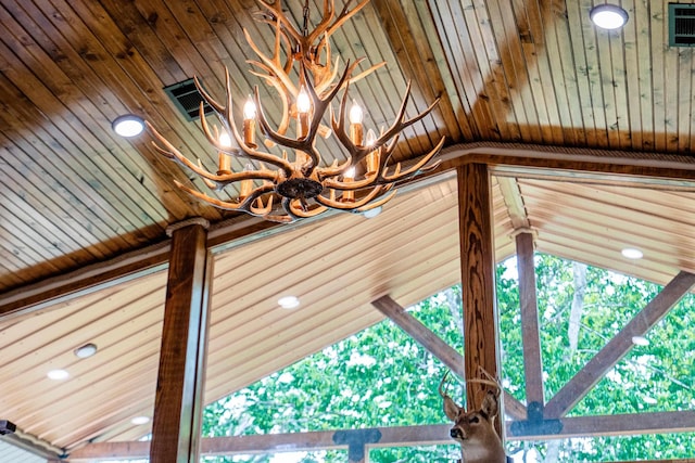 539 Burchwood Bay Rd, Hot Springs, AR 71913 - room details featuring recessed lighting and an inviting chandelier