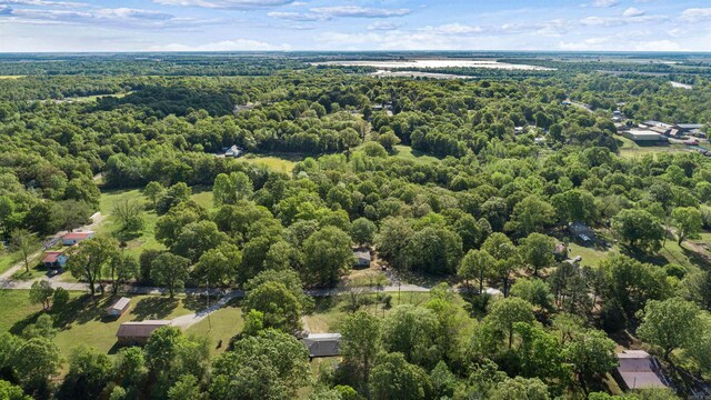 bird's eye view with a forest view
