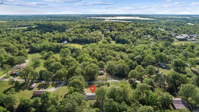 bird's eye view with a forest view