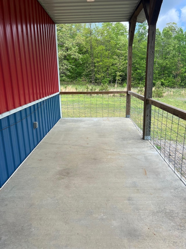 view of patio featuring a carport