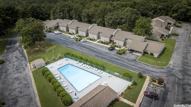 135 Hillview Dr Unit 109, Fairfield Bay, AR 72088 - birds eye view of property featuring a residential view and a forest view