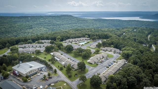 135 Hillview Dr Unit 109, Fairfield Bay, AR 72088 - drone / aerial view featuring a water view and a forest view