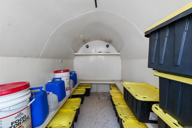 view of storage area