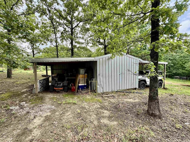 view of pole building with a carport