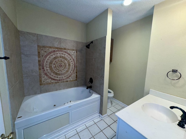142 Lake Hamilton Dr Unit 204, Hot Springs, AR 71913 - full bath with a textured ceiling, vanity, toilet, and tile patterned flooring