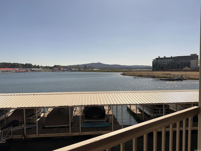 142 Lake Hamilton Dr Unit 204, Hot Springs, AR 71913 - dock area with a water and mountain view