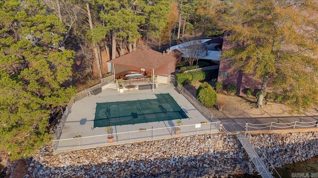 142 Lake Hamilton Dr Unit 204, Hot Springs, AR 71913 - drone / aerial view with a wooded view