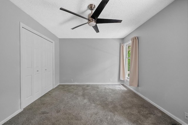 73 Perralena Way, Hot Springs Village, AR 71909 - unfurnished bedroom with baseboards, a textured ceiling, a closet, and carpet floors