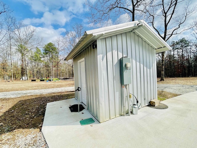 view of shed