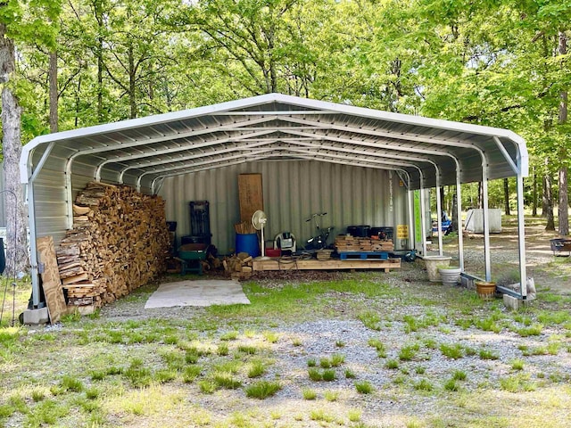 view of outdoor structure featuring a detached carport