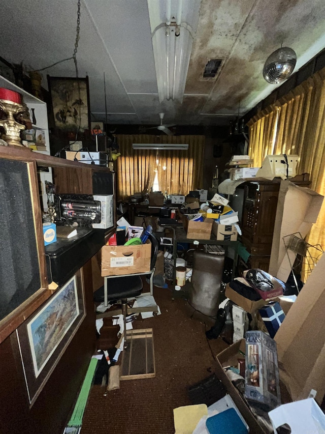 interior space with carpet flooring