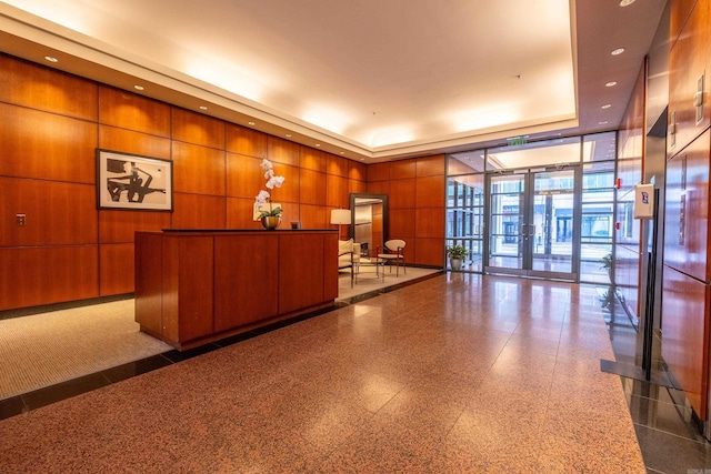 reception with french doors
