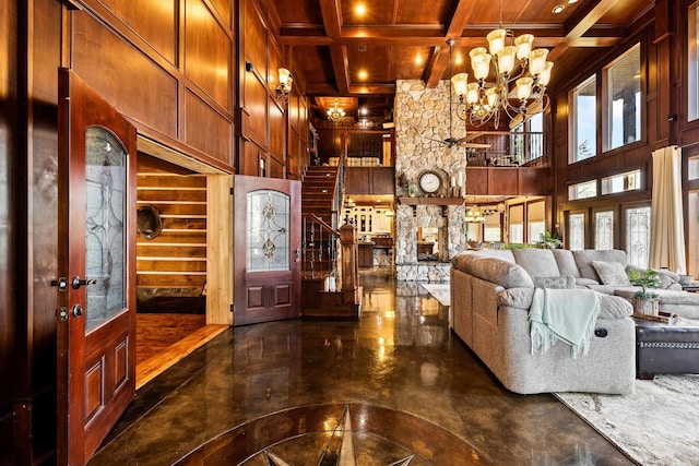 lobby with stairway