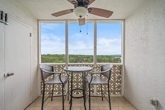 740 Weston Unit 810, Hot Springs, AR 71913 - sunroom featuring ceiling fan